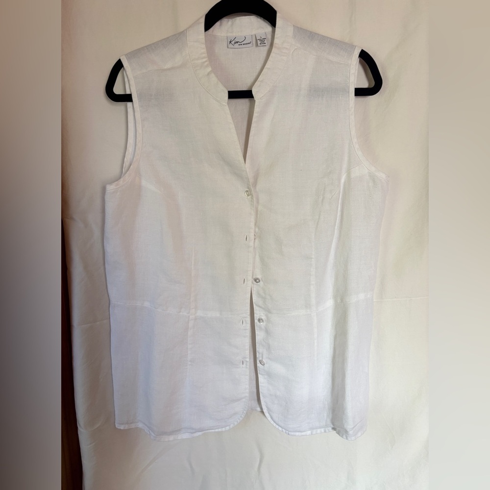 White Line  Sleeveless Top